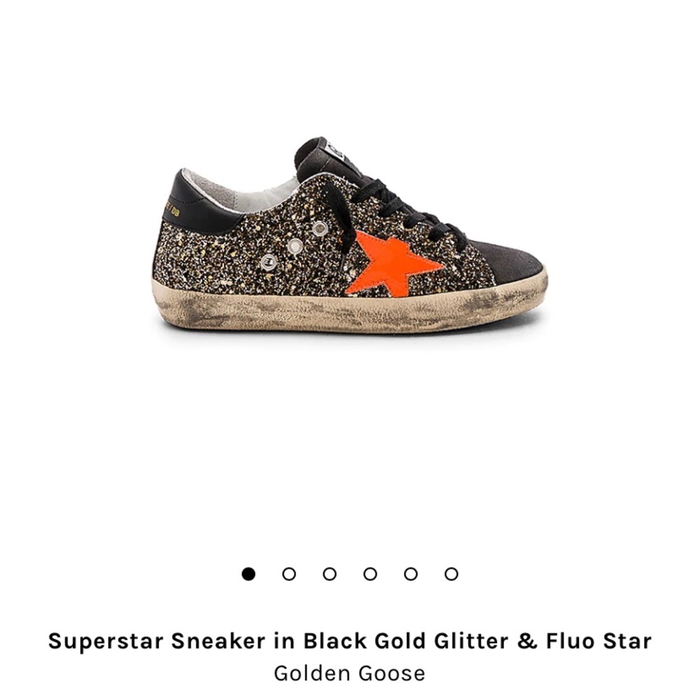 Golden Goose Low Superstar Sneakers Gold Glitter